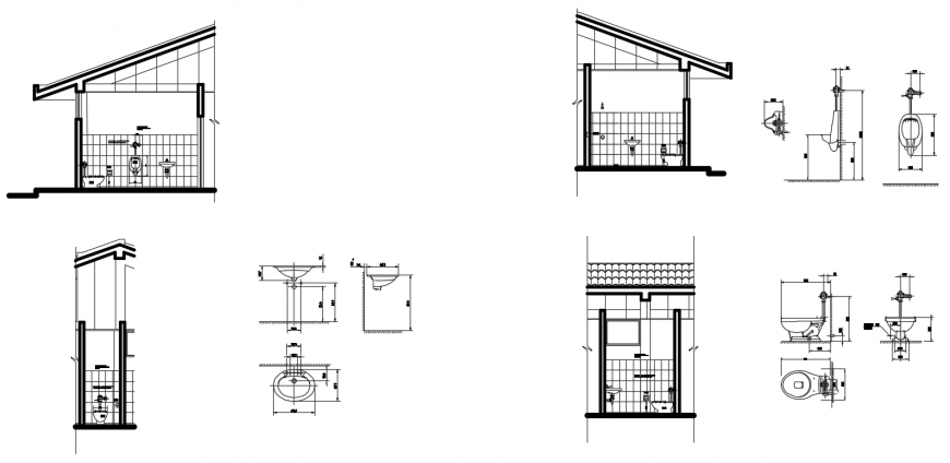 2d cad drawing of bathroom elevation autocad software