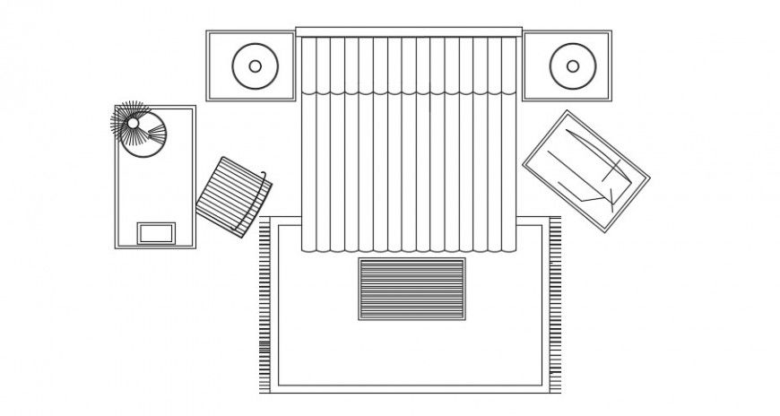 2d cad drawing of bed unit autocad software
