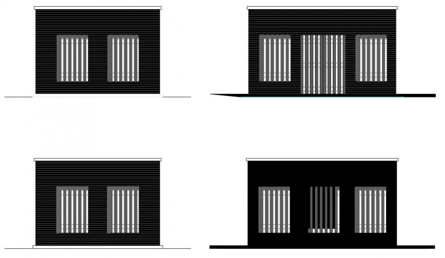 2d cad drawing of bin storage exterior autocad software