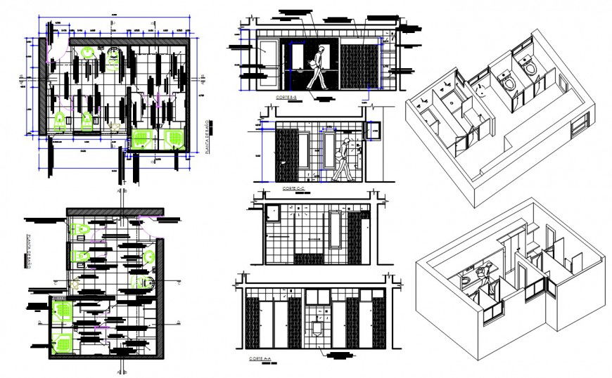 2d cad drawing of blocks of bedroom plan auto cad software