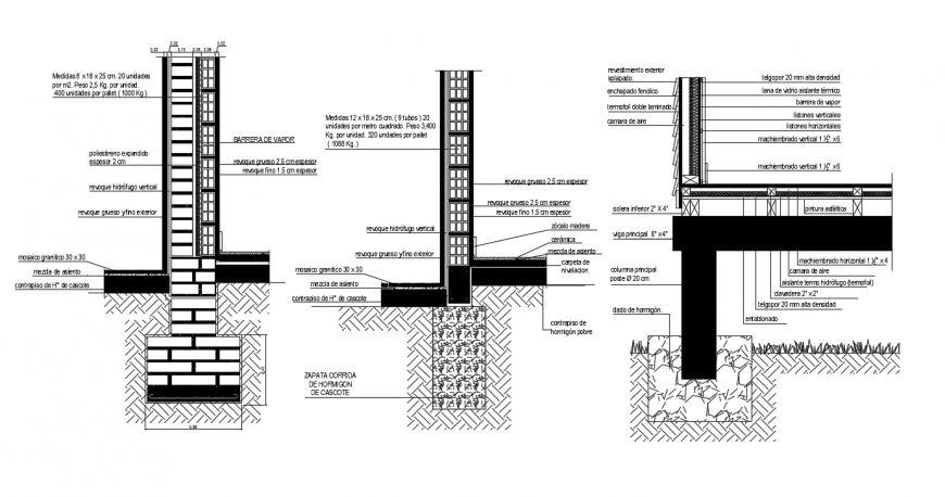2d cad drawing of brick construction autocad software