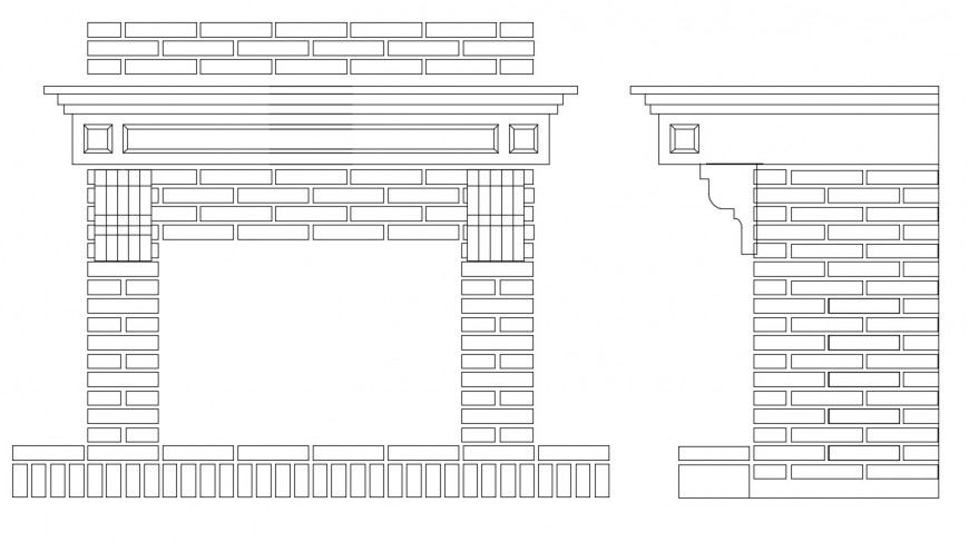 2d cad drawing of brick palace autocad software