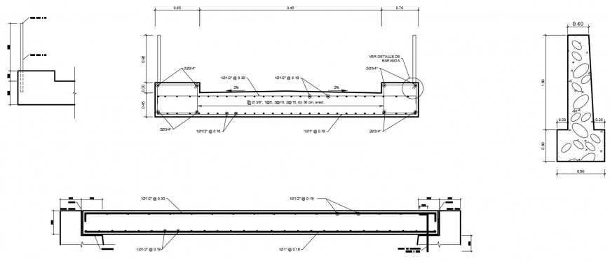 2d cad drawing of bridge AutoCAD software
