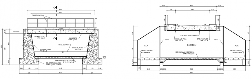 2d cad drawing of bridge elevation autocad software