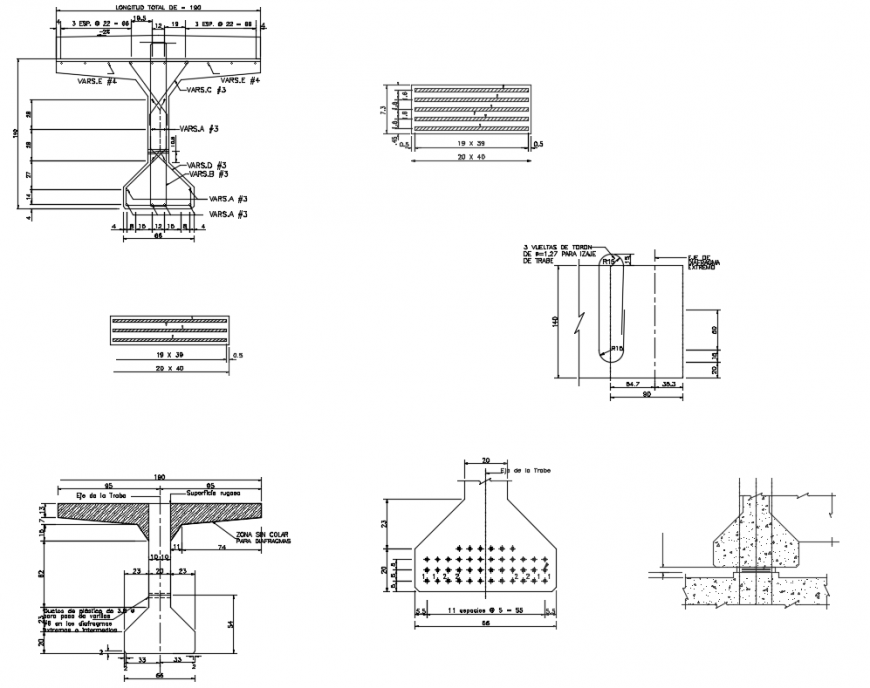 2d cad drawing of bridge section 2 autocad software