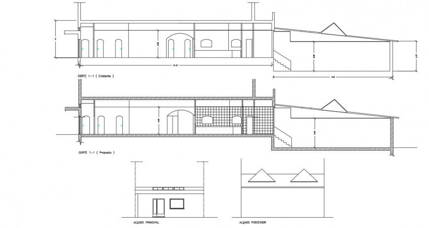2d cad drawing of café restaurant AutoCAD software