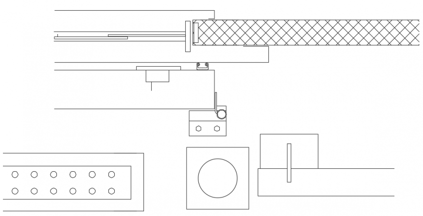 2d cad drawing of camera door autocad software