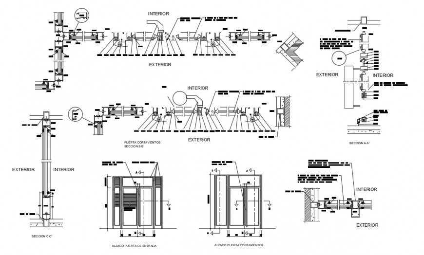 2d cad drawing of carpentry details autocad software