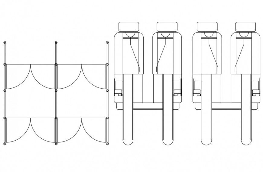 2d cad drawing of check out counter autocad software