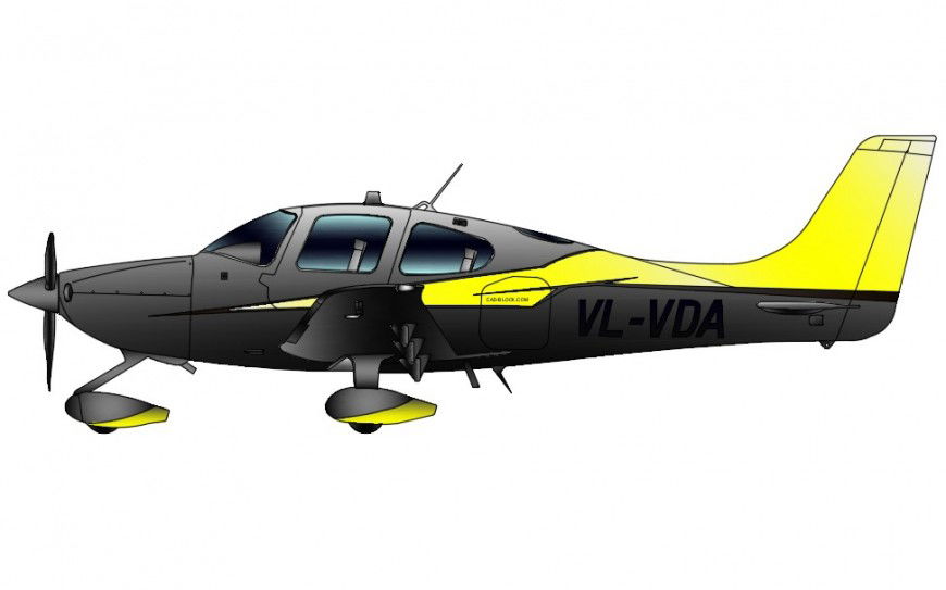2d cad drawing of circus aircraft autocad software