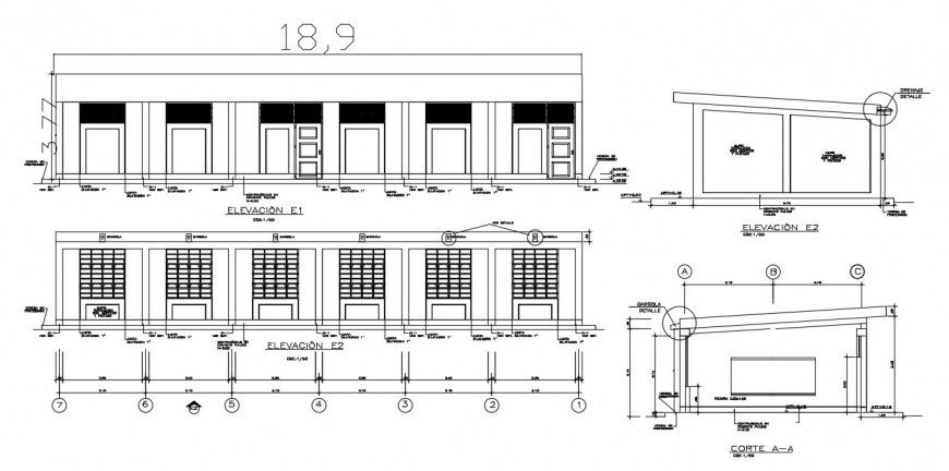 2d cad drawing of classroom doors and window exterior autocad software
