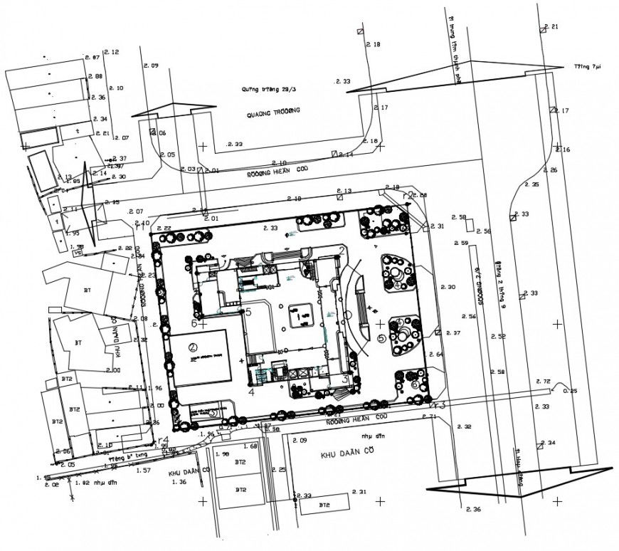 2d cad drawing of club area top elevation AutoCAD software