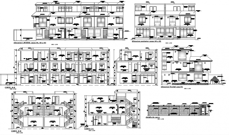 2d cad drawing of cocus houses auto cad software