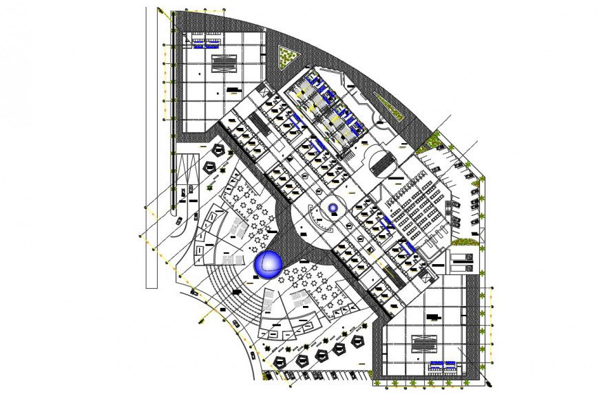 2d cad drawing of commercial center elevation autocad software