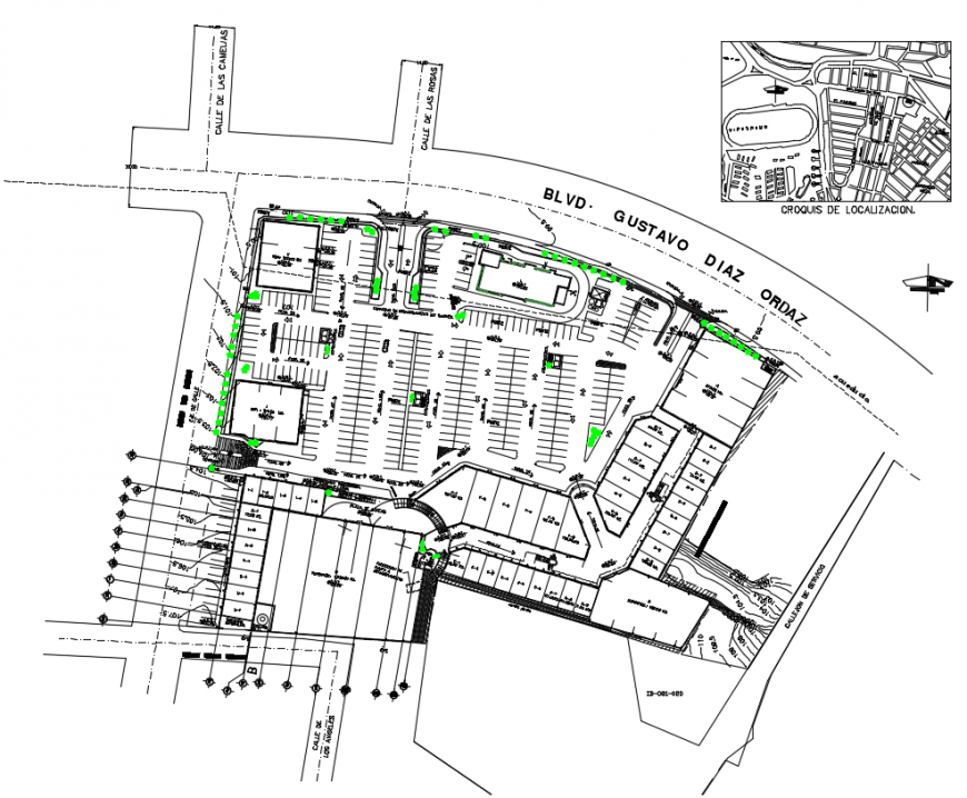 2d cad drawing of commercial centre autocad software