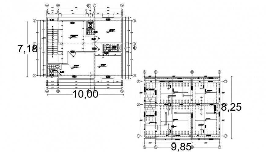 2d cad drawing of commercial hall floor plan autocad software