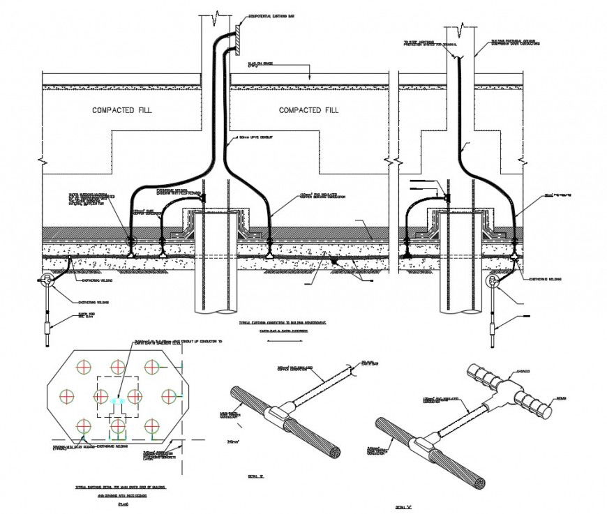 2d cad drawing of compacted fill tank autocad software