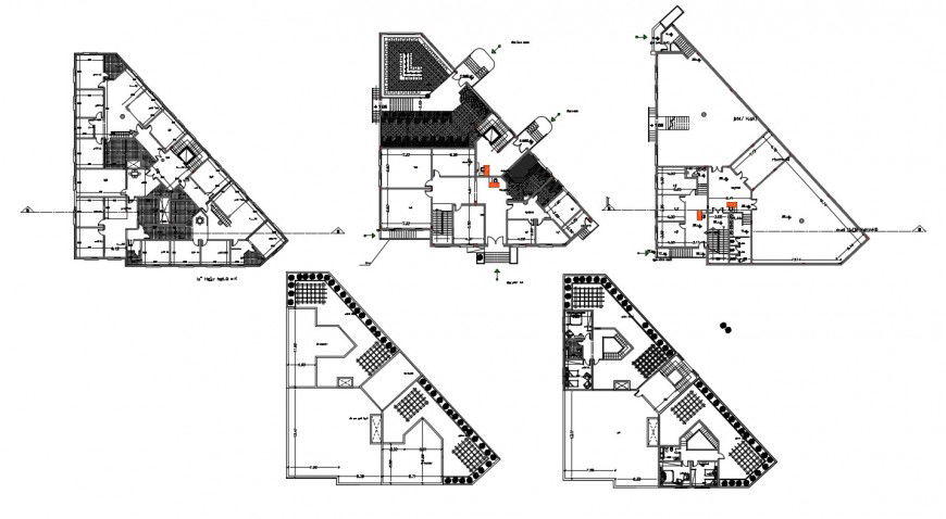 2d cad drawing of complex elevation autocad software