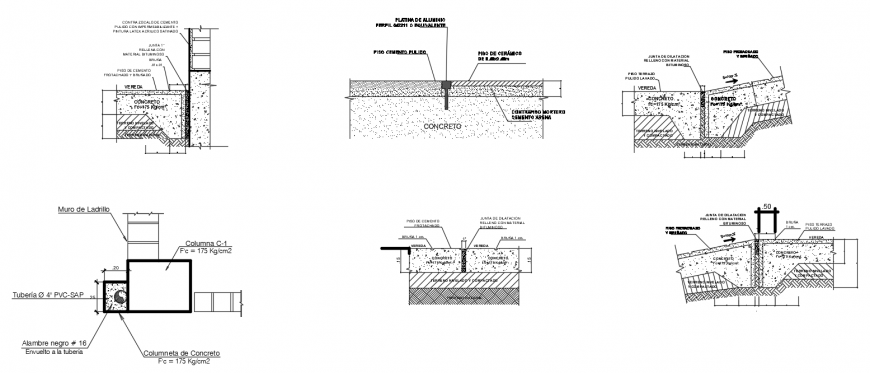 2d cad drawing of concrete RCC filling autocad software