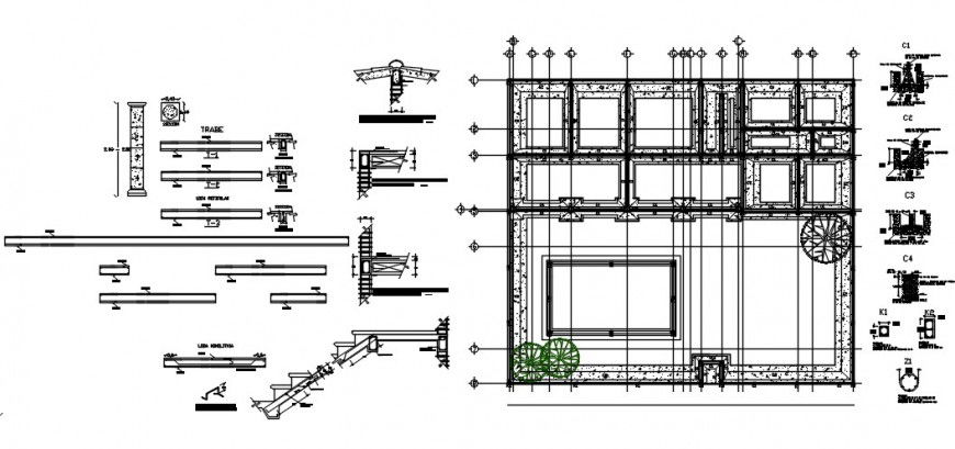 2d cad drawing of construction panel autocad software