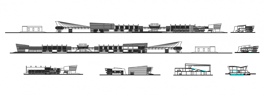 2d cad drawing of corporate elevation auto cad software