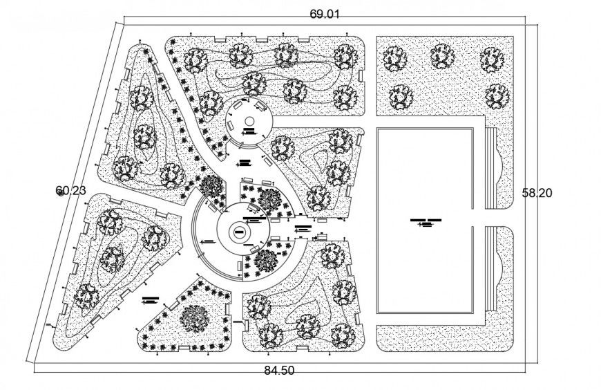 2d cad drawing of Cristo park elevation autocad software