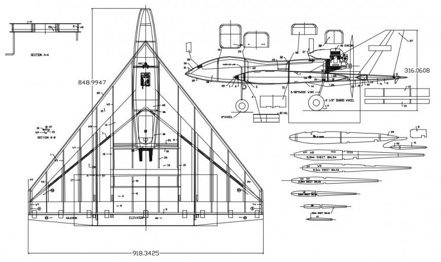 2d cad drawing of delta pusher autocad software