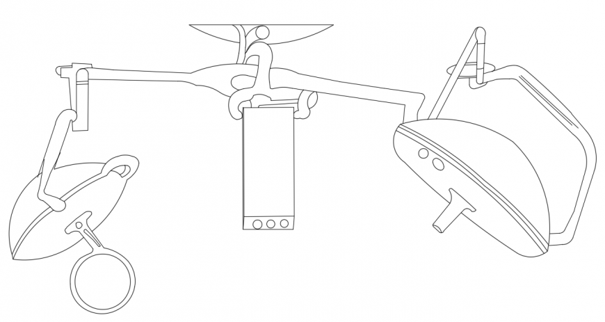 2d cad drawing of dental chair auto cad software