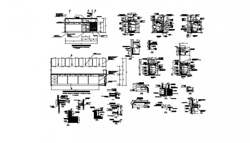 2d cad drawing of detail of furniture auto cad software