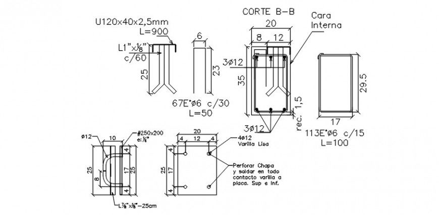 2d cad drawing of detailed placed auto cad software