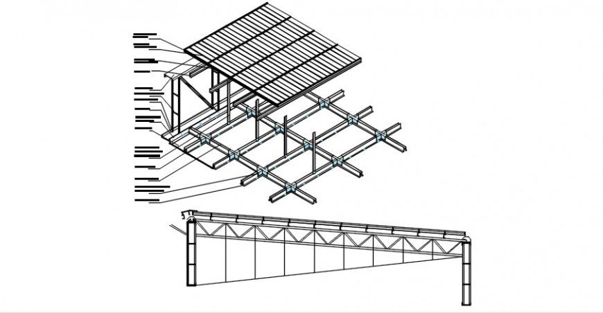 2d cad drawing of Detailed suspended ceiling system with plate auto cad software