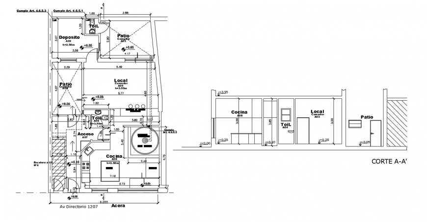 2d cad drawing of directory office auto cad software