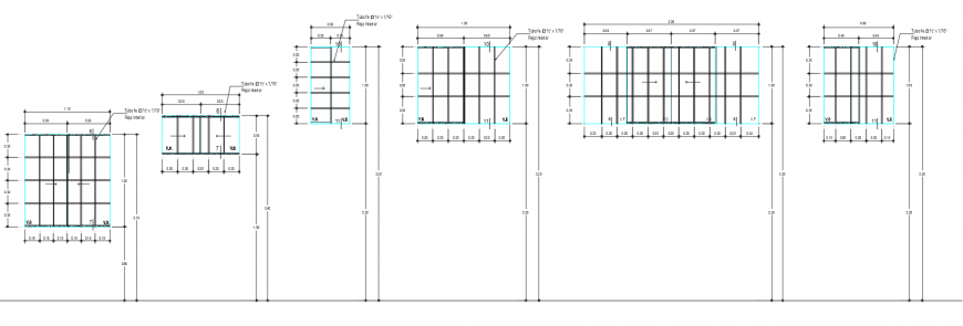 2d cad drawing of distance window autocad software