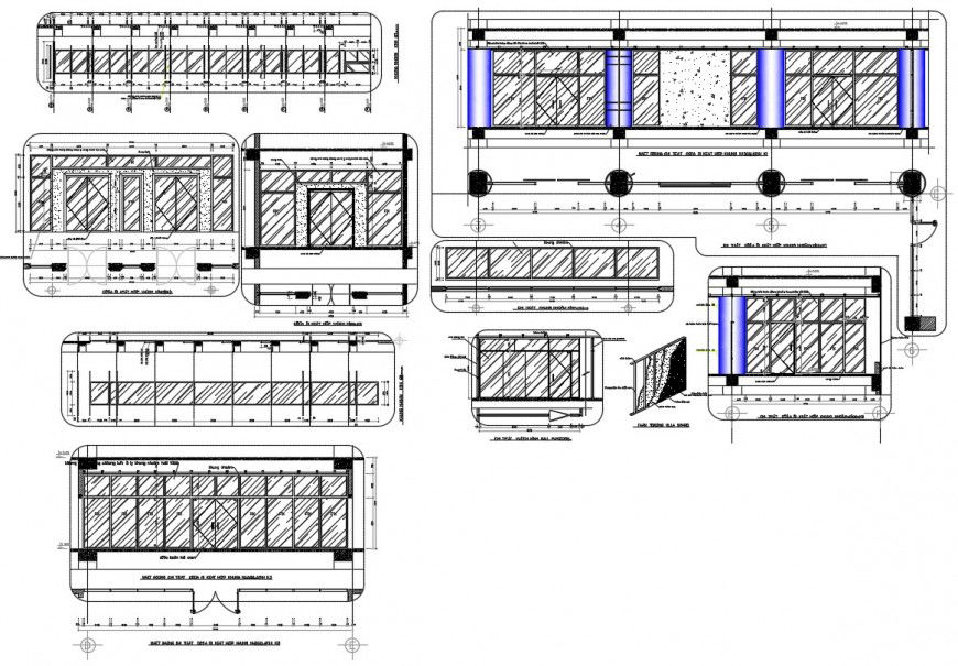 2d cad drawing of door and window elevation