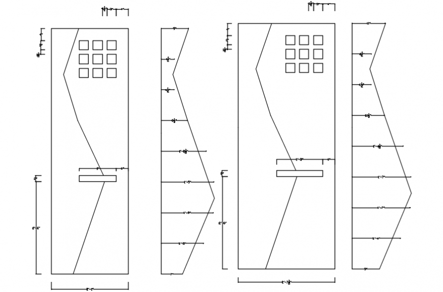 2d cad drawing of door design Auto Cad software