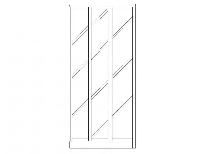 2d cad drawing of door design