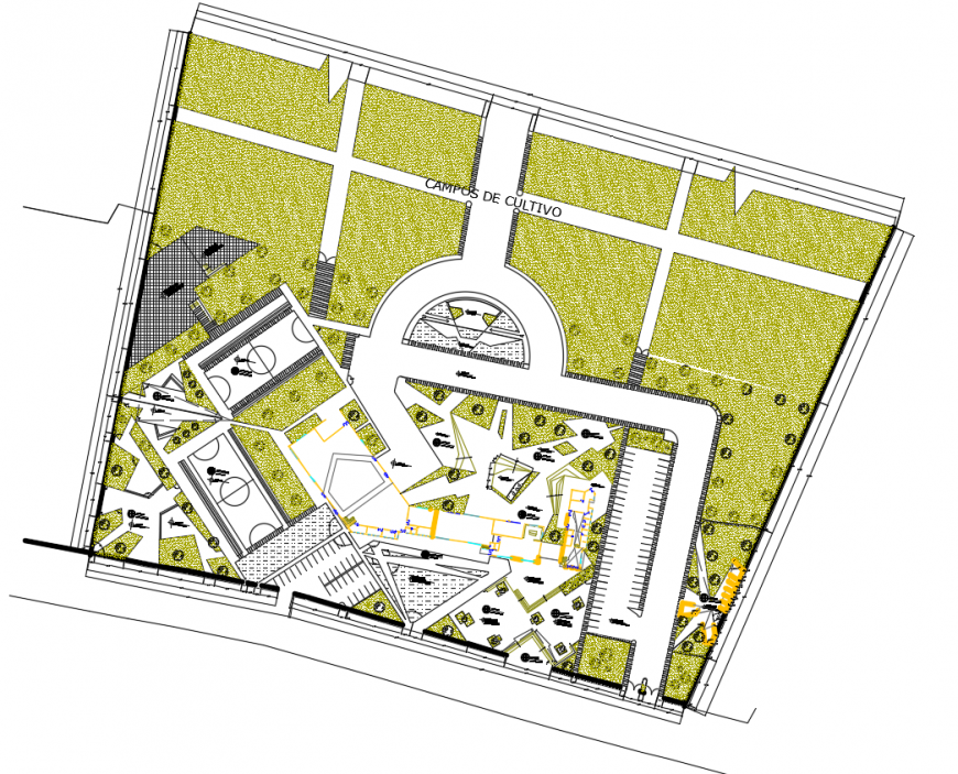 2d cad drawing of drawing industrial centre autocad software