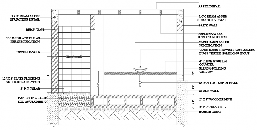 2d cad drawing of electrical elevation plan of bathroom autocad software