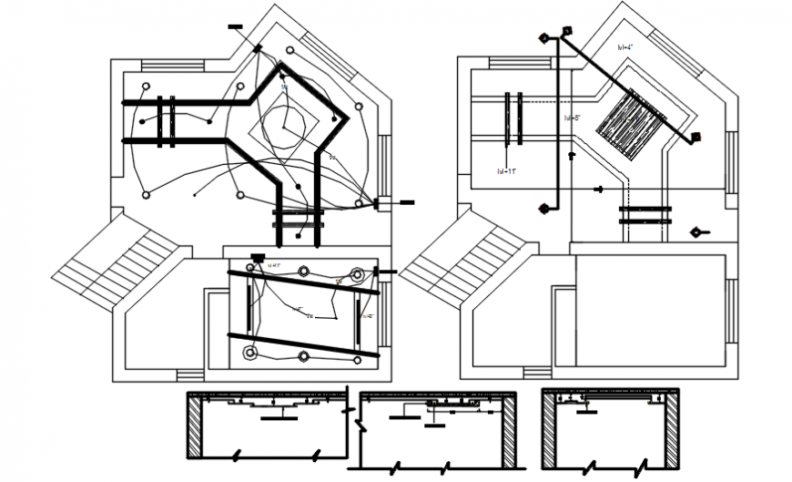 2d cad drawing of electrical layout AutoCAD software