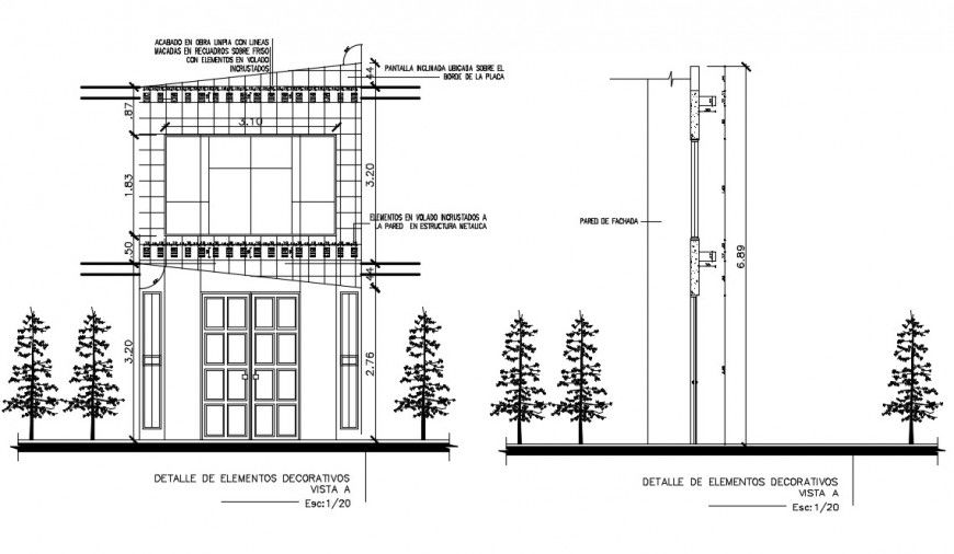 2d cad drawing of element decorative autocad software