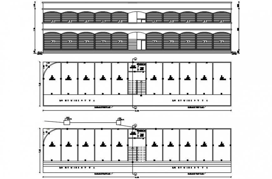 2d cad drawing of elevation of house plan autocad software