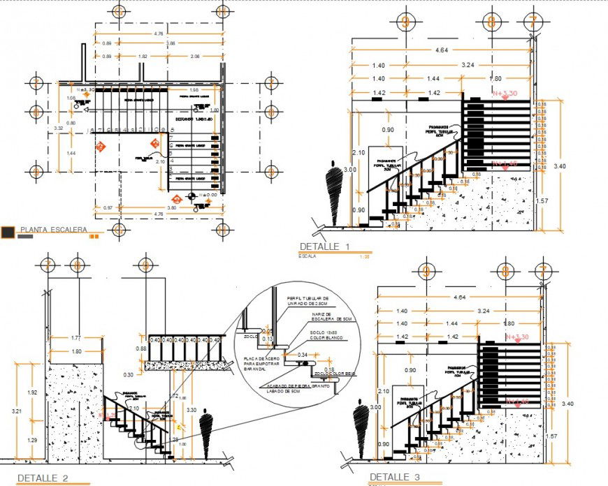 2d cad drawing of escalator elevation 2auto cad software