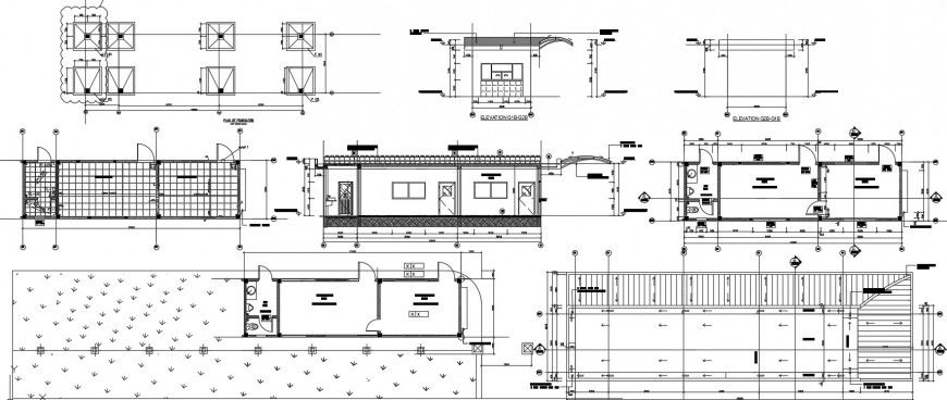 2d cad drawing of exterior elevation 4 Auto Cad software