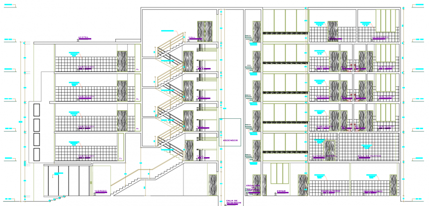 2d cad drawing of exterior elevation clinic autocad software