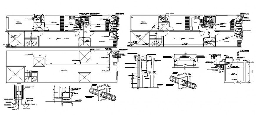 2d cad drawing of familiar house elevation construction autocad software