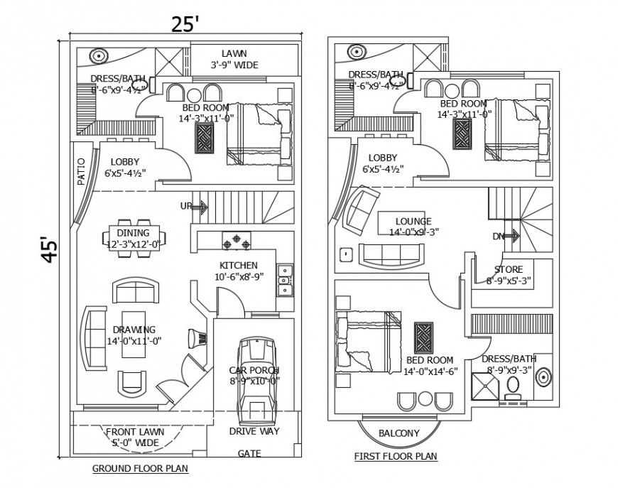 2d cad drawing of file house autocad software
