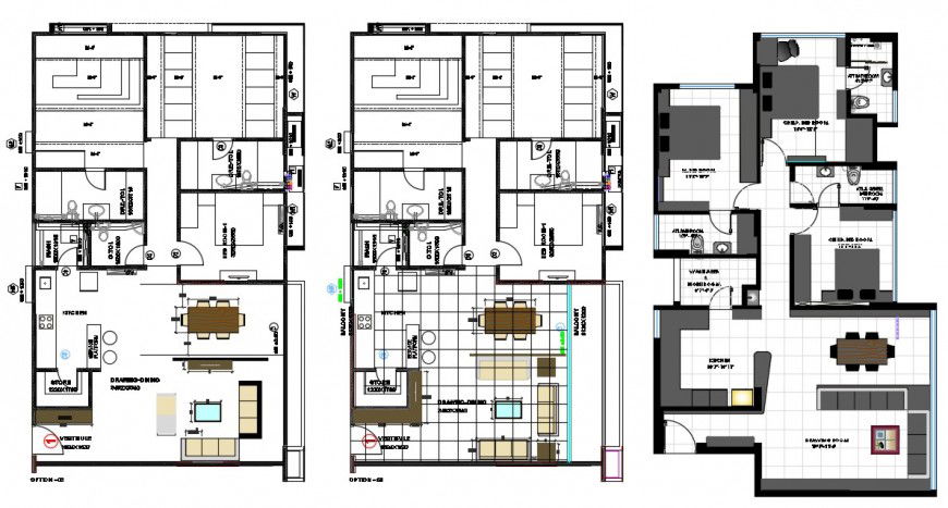 2d cad drawing of final floor plan autocad software