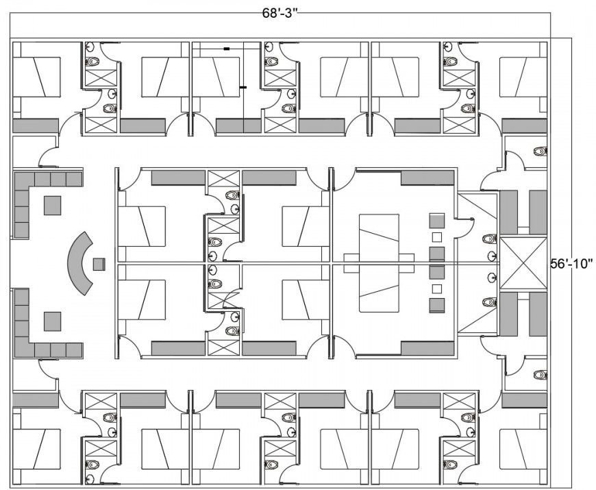 2d cad drawing of final guest house autocad software