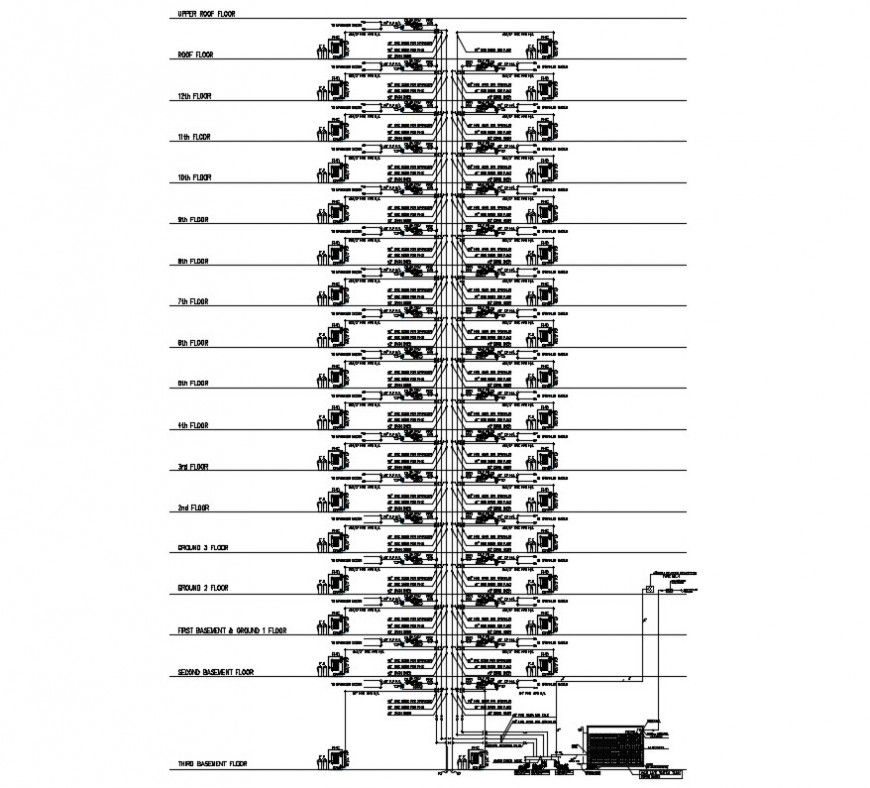 2d cad drawing of fire fighting system auto cad software