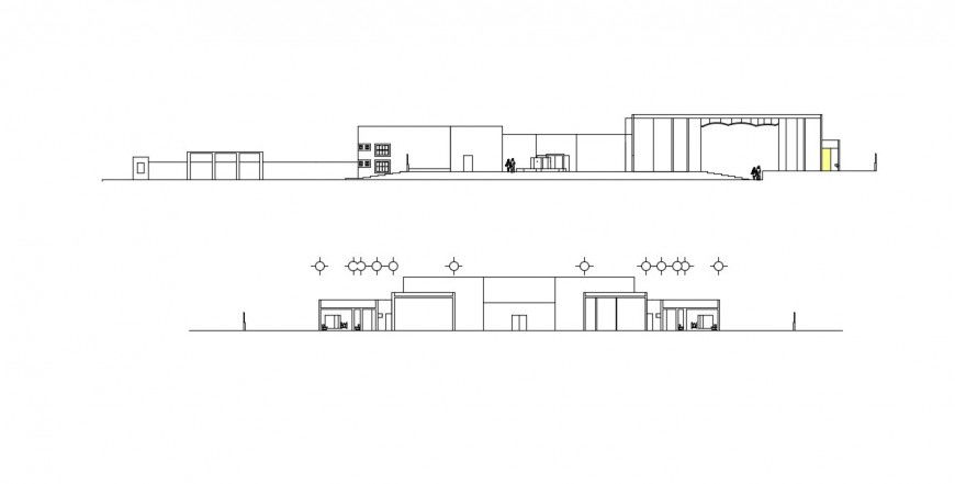 2d cad drawing of first-floor exterior autocad file